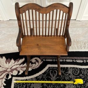 Vintage Double Seat Wood Rocking Chair For Newborn Photograpraphy Props